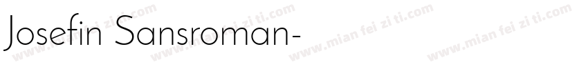 Josefin Sansroman字体转换